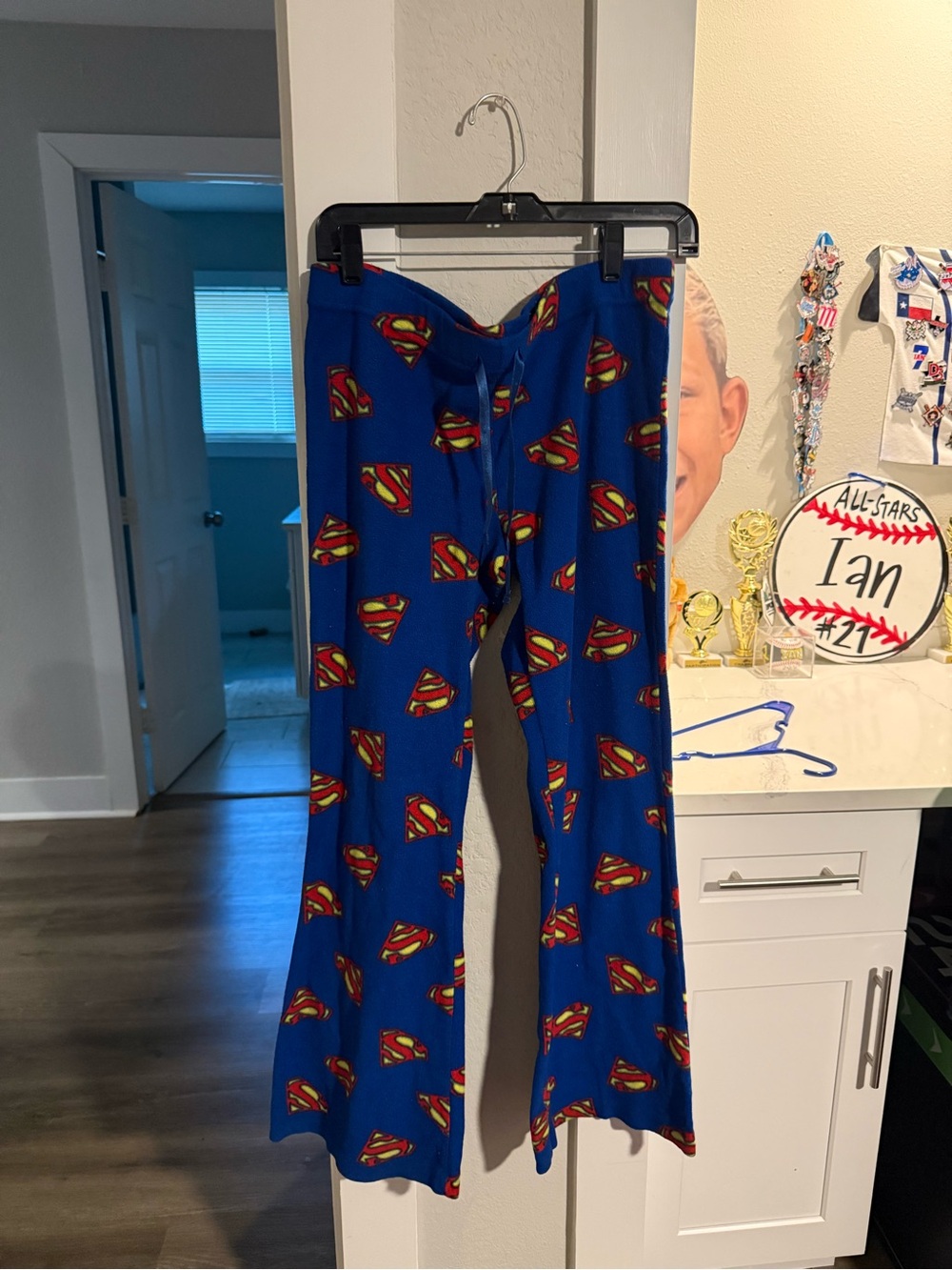 DC Comics Blue Superman Logo Kids Pajama Bottoms